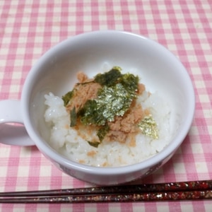 冷やご飯から、シャケ粥